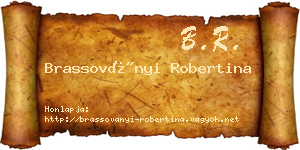 Brassoványi Robertina névjegykártya